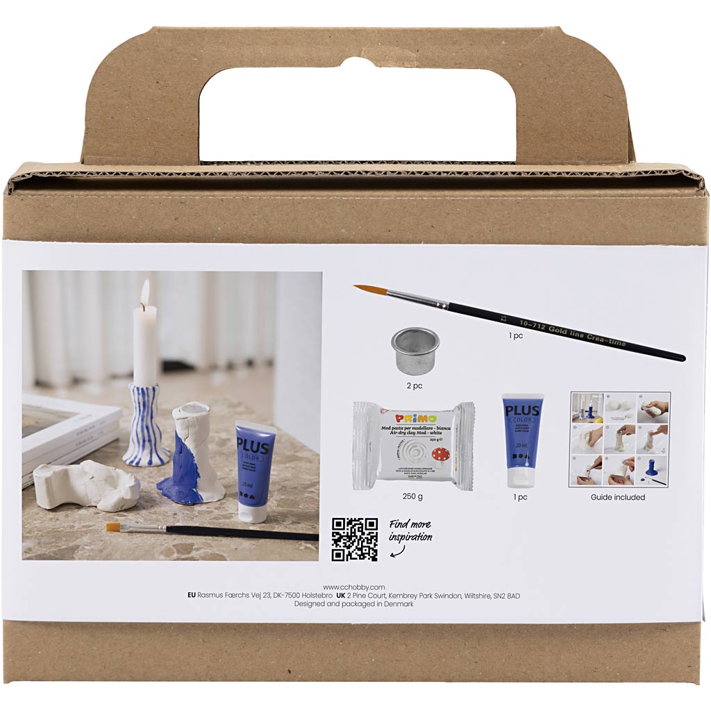 Mini Craft Kit Modelling, Candle Holder, ultra marine