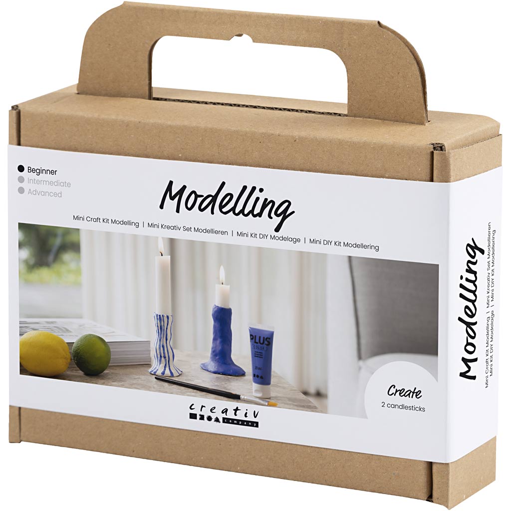 Mini Craft Kit Modelling, Candle Holder, ultra marine