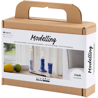 Mini Craft Kit Modelling, Candle Holder, ultra marine