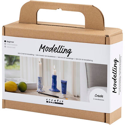 Mini Craft Kit Modelling, Candle Holder, ultra marine