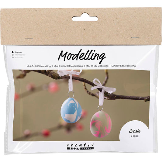 Mini Craft Kit Modelling, Marbled Eggs, 1 pack