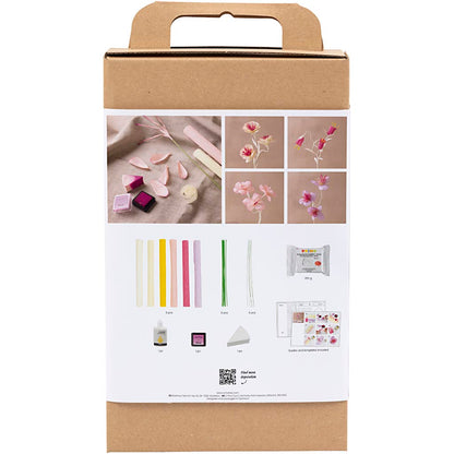 Craft Kit Crepe Paper, Flower, pastel colours