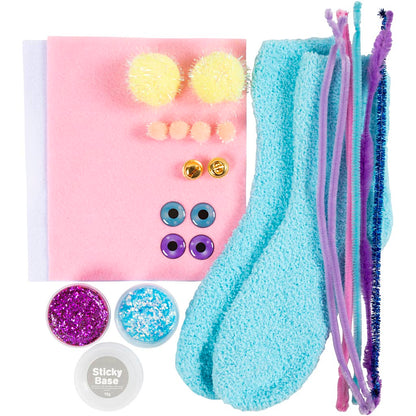 Craft Kit Decoration, Sock Monster, assorted colours