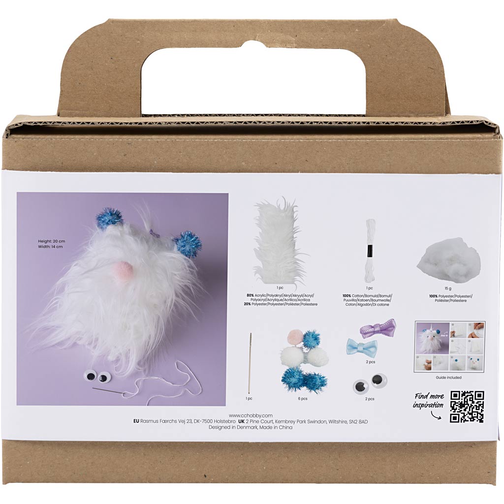 Mini Craft Kit Sewing, Monster, assorted colours, 1 pack