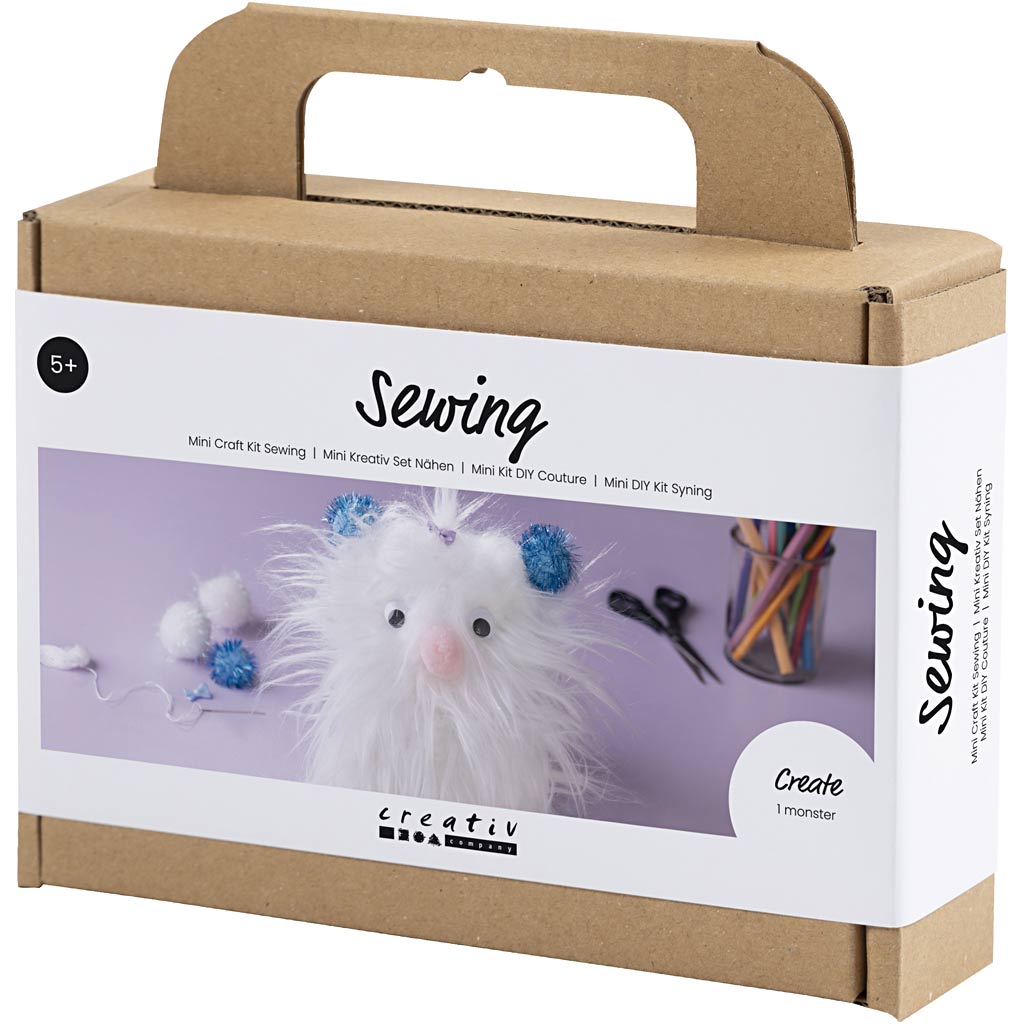 Mini Craft Kit Sewing, Monster, assorted colours, 1 pack