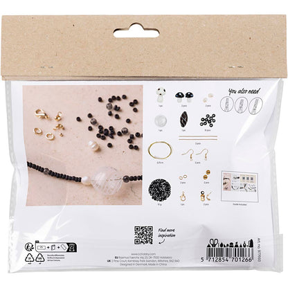 Mini Craft Kit Jewellery, Chunky Necklace, black harmony