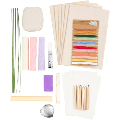 Craft Kit Table Decoration, pastel colours