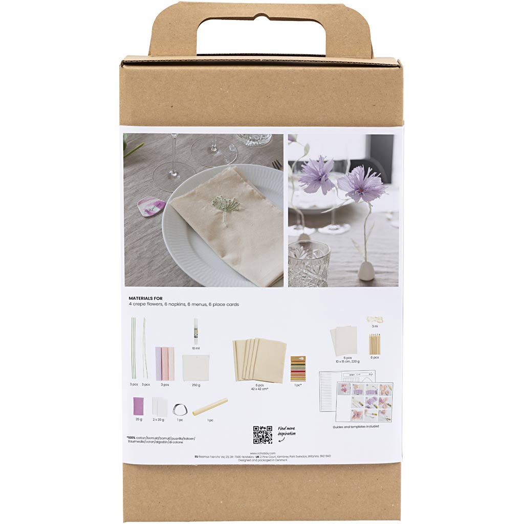 Craft Kit Table Decoration, pastel colours