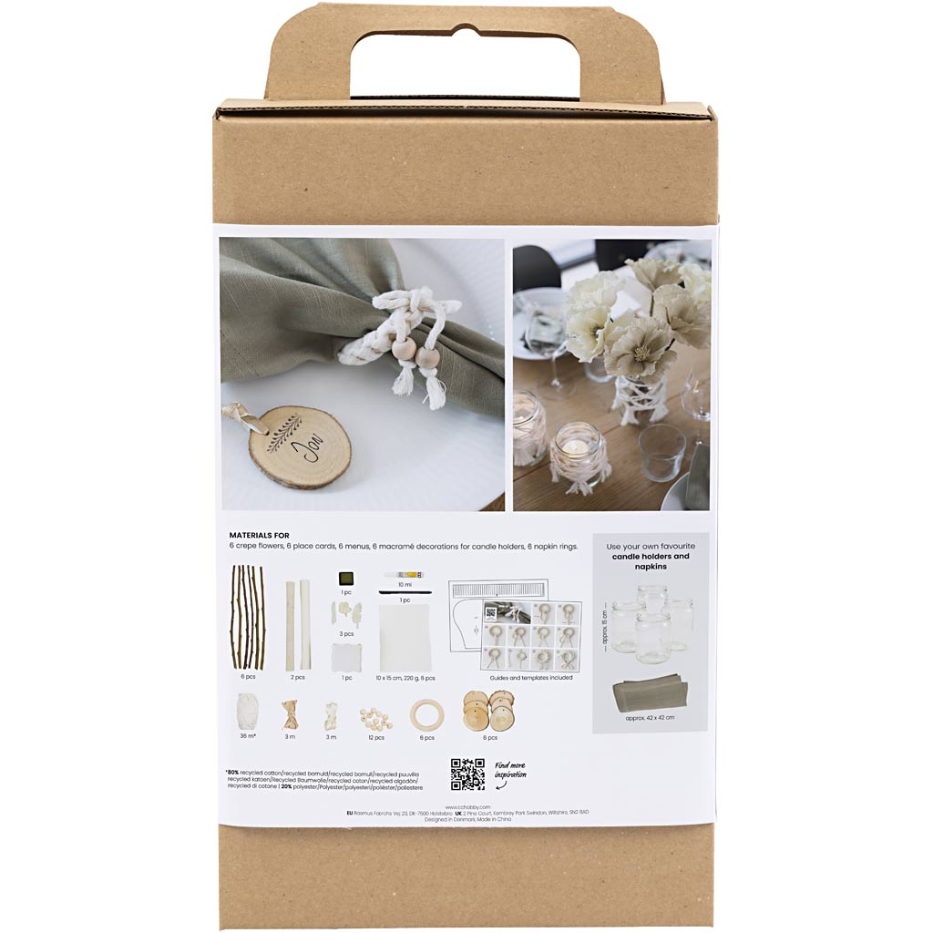 Craft Kit Table Decoration, natural