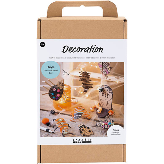 Craft Kit Decoration, Insects, worms and tombstones, assorted colours