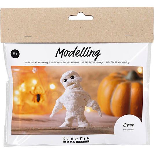 Mini Craft Kit Modelling, Mummy, white, 1 pack