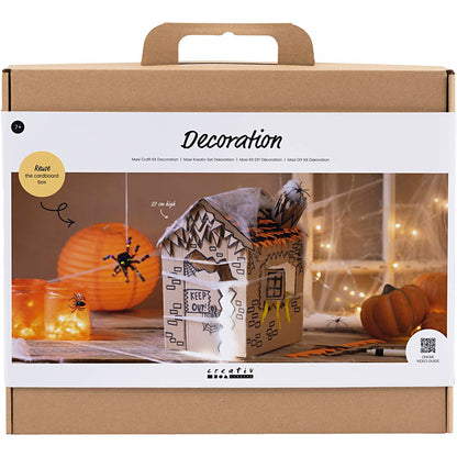 Maxi Craft Kit Decoration, Haunted house, black, light brown, orange, 1 pack