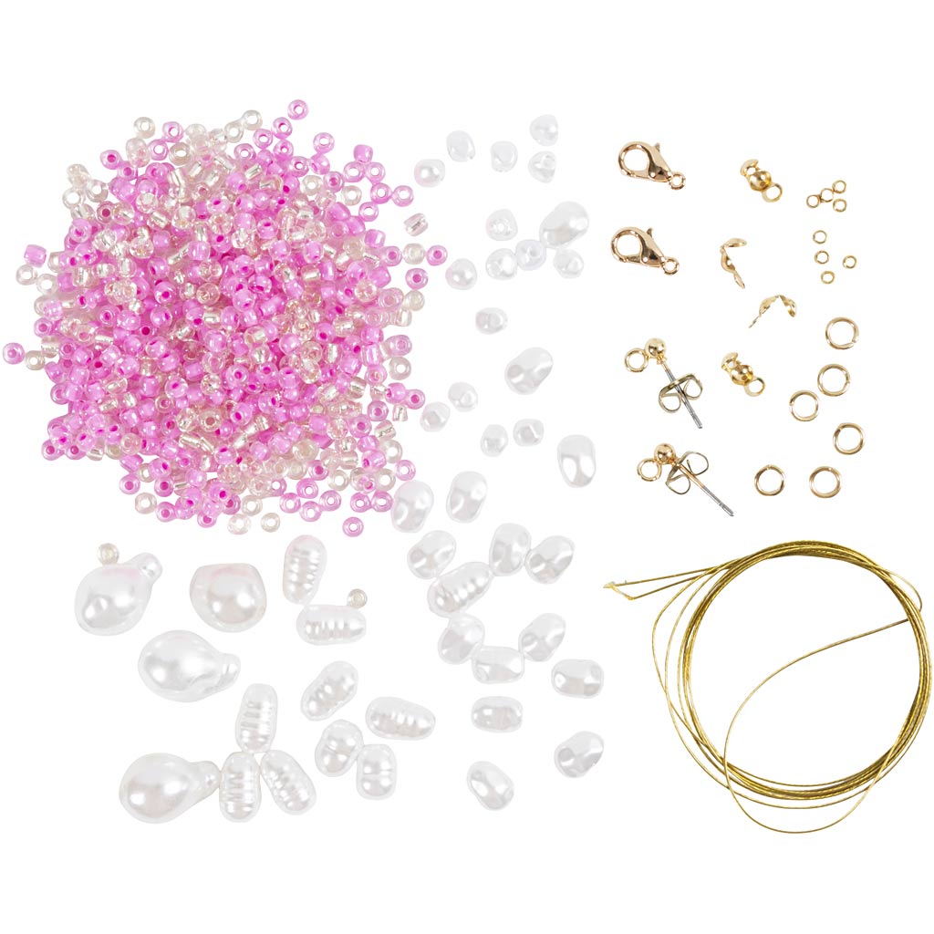 Mini Craft Kit Jewellery, Necklaces and earrings, gloss