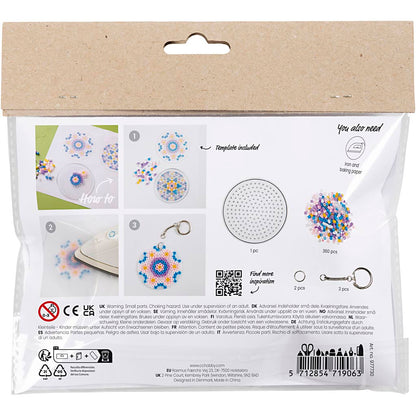 Mini Craft Kit Fuse Beads, Charms/bag decorations, assorted colours, 1 pack