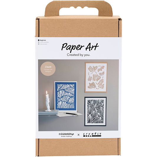 Craft Kit Paper Art, Pictures for hanging, off white
