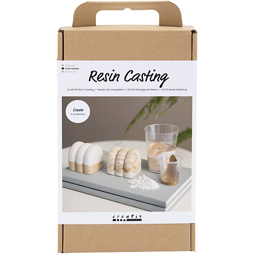 Craft Kit Resin Casting, Sculpture, beige, off white