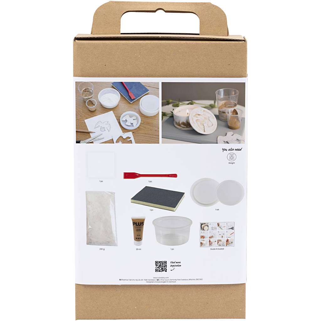 Craft Kit Resin Casting, Jar with lid, beige, off white