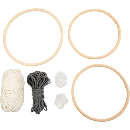 Craft Kit Macramé, Mobile, grey, off white