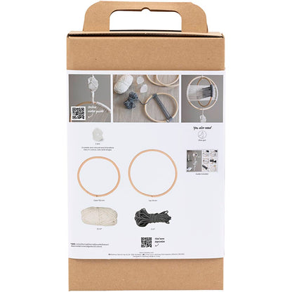 Craft Kit Macramé, Mobile, grey, off white