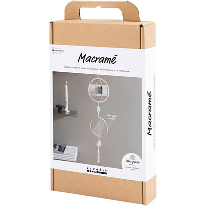 Craft Kit Macramé, Mobile, grey, off white