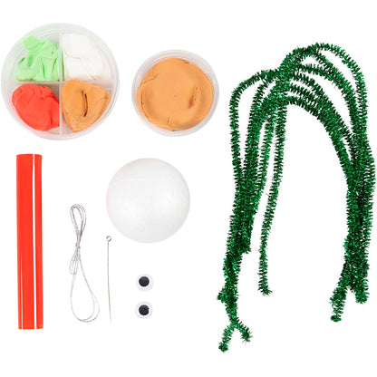 Mini Craft Kit Modelling, Gingerbread man, assorted colours, 1 pack
