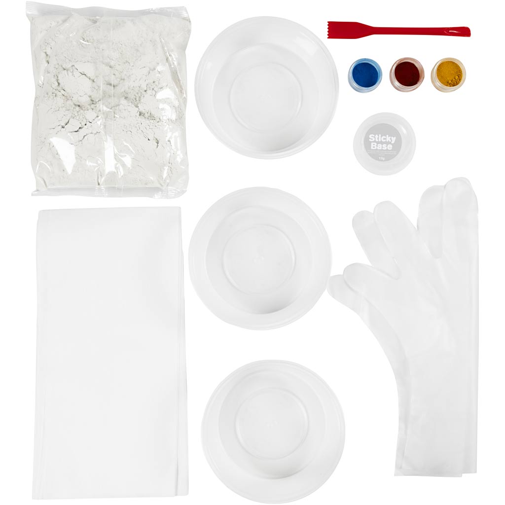 Craft Kit Casting, Containers, blue, red, light yellow