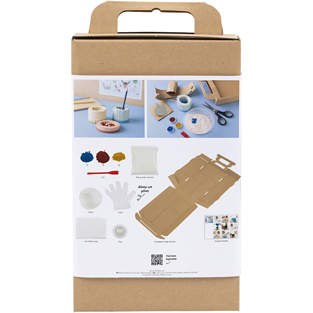 Craft Kit Casting, Containers, blue, red, light yellow