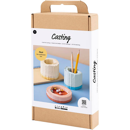 Craft Kit Casting, Containers, blue, red, light yellow