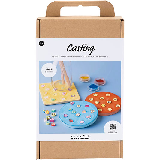 Craft Kit Casting, Tiles, blue, red, yellow