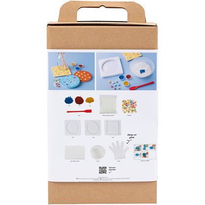 Craft Kit Casting, Tiles, blue, red, yellow