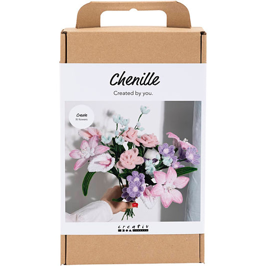 Craft Kit Pipe Cleaner Flowers, Flowers, pastel colours