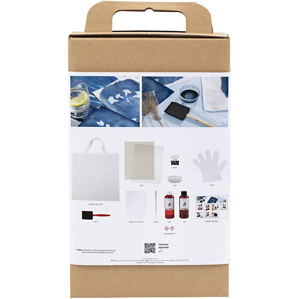 Craft Kit Cyanotype, Textile, blue