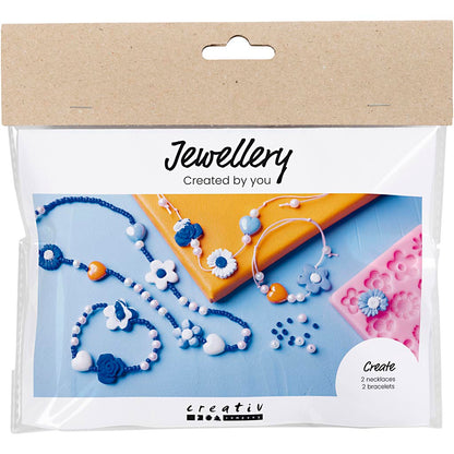 Mini Craft Kit Jewellery, Flowers, assorted colours, 1 pack