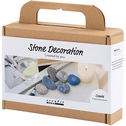 Mini Craft Kit Stone Decoration, blue
