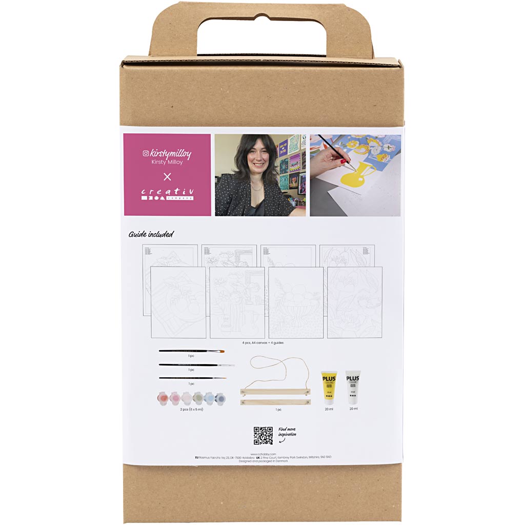 Craft Kit Colouring, Paint by numbers, acrylic paint