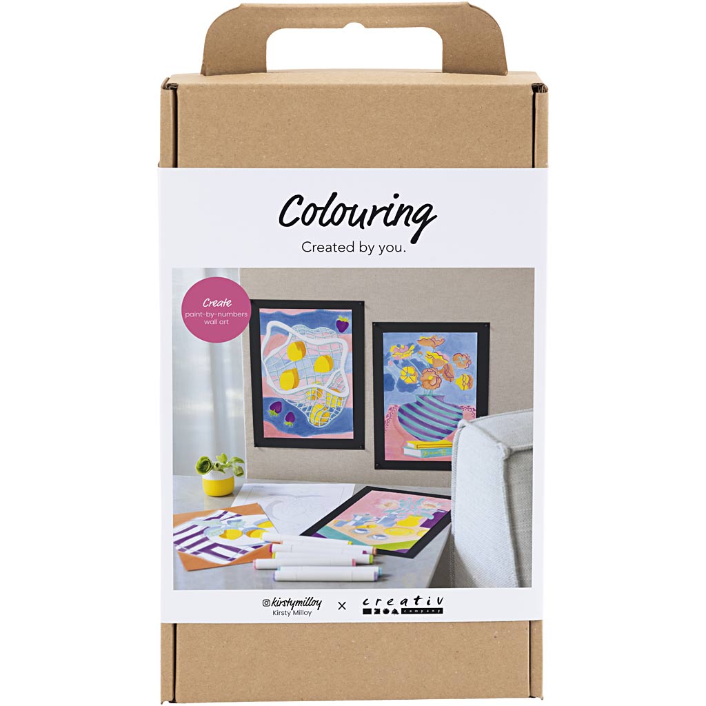 Craft Kit Colouring, Paint by numbers, markers