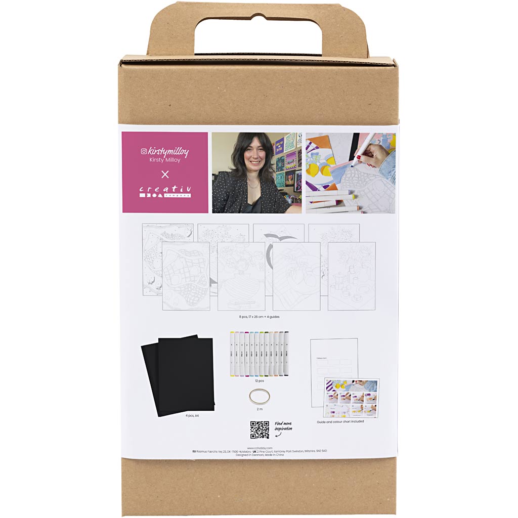 Craft Kit Colouring, Paint by numbers, markers
