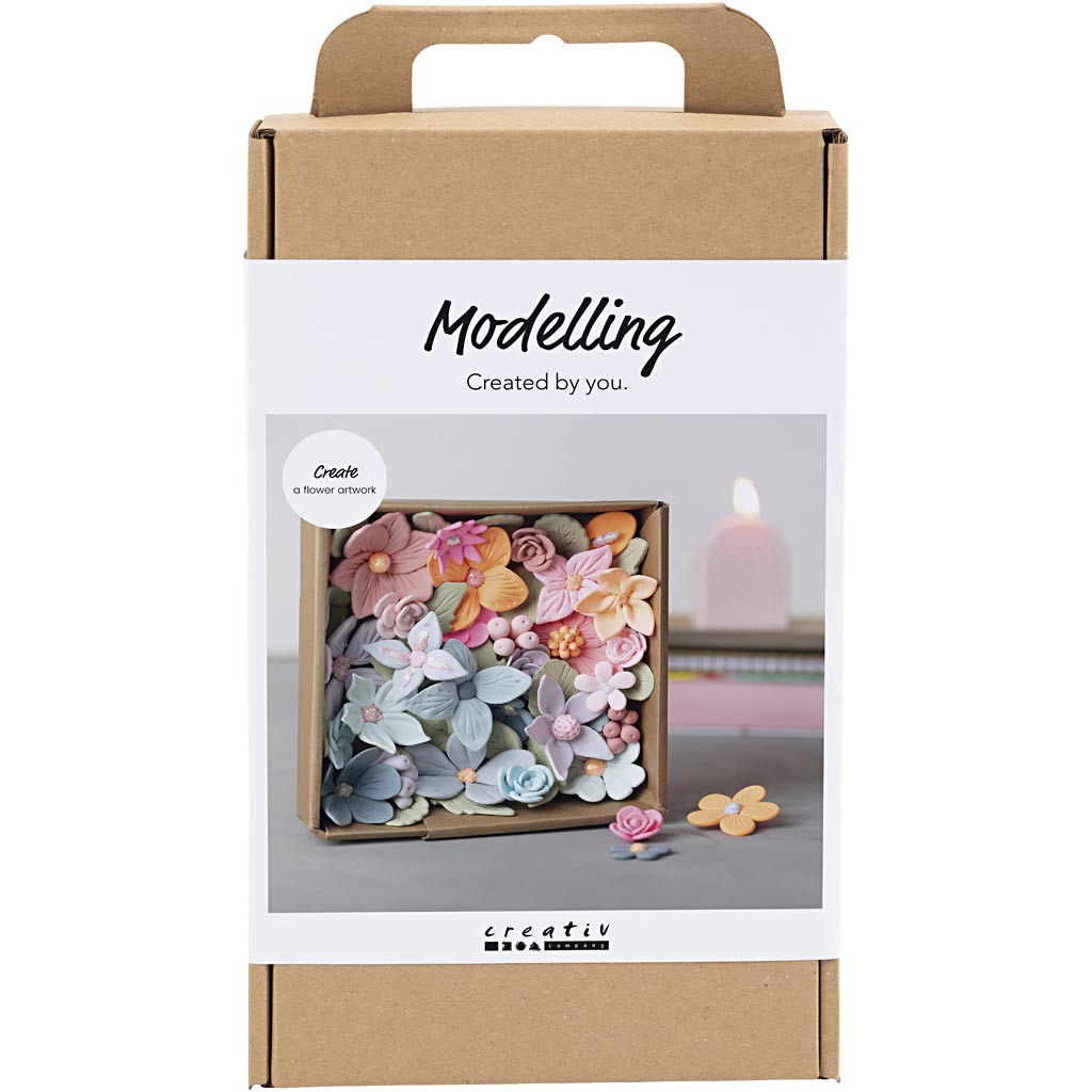 Craft Kit Modelling, Flowers, pastel colours