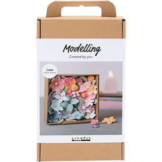 Craft Kit Modelling, Flowers, pastel colours