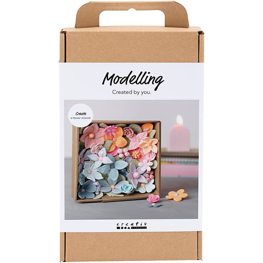 Craft Kit Modelling, Flowers, pastel colours