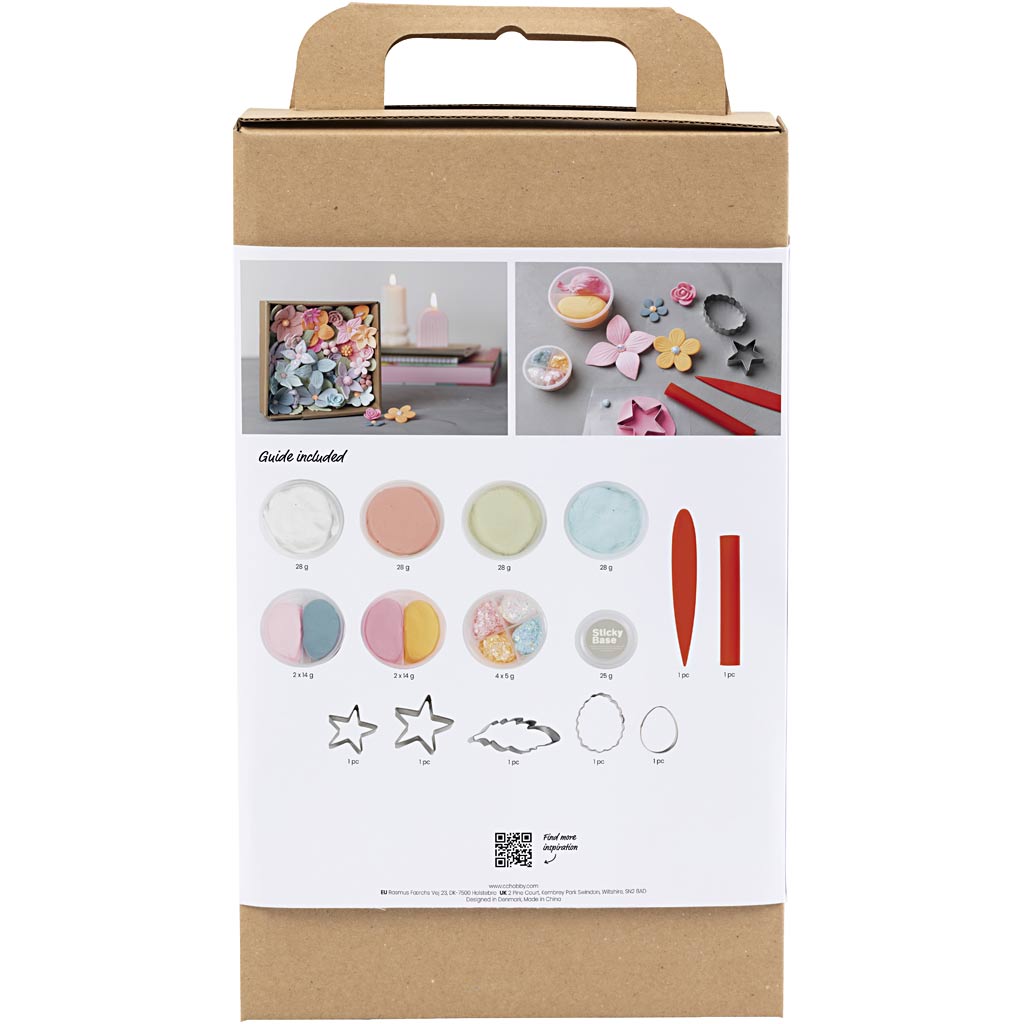Craft Kit Modelling, Flowers, pastel colours