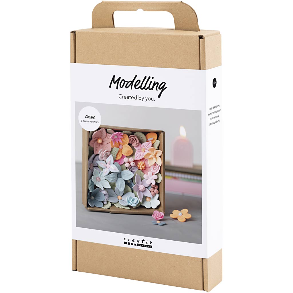 Craft Kit Modelling, Flowers, pastel colours