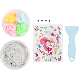 Mini Craft Kit Modelling, Stone with insect, grey, light pink, light turquoise, 1 pack