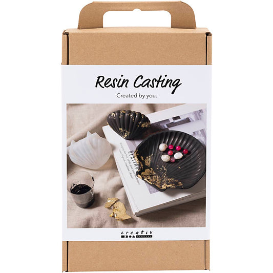 Craft Kit Resin Casting, Mussel, black, gold