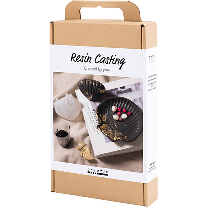 Craft Kit Resin Casting, Mussel, black, gold