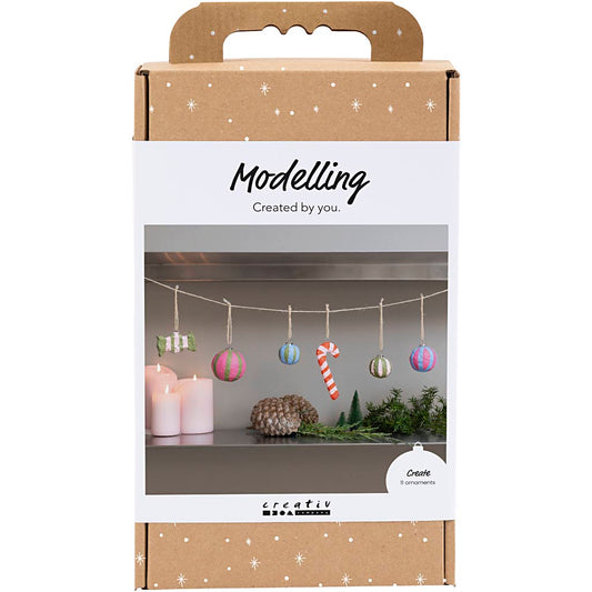 Craft Kit Modelling, Pulp Christmas figures, assorted colours