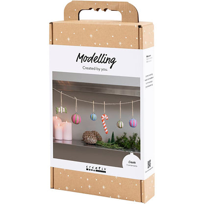 Craft Kit Modelling, Pulp Christmas figures, assorted colours