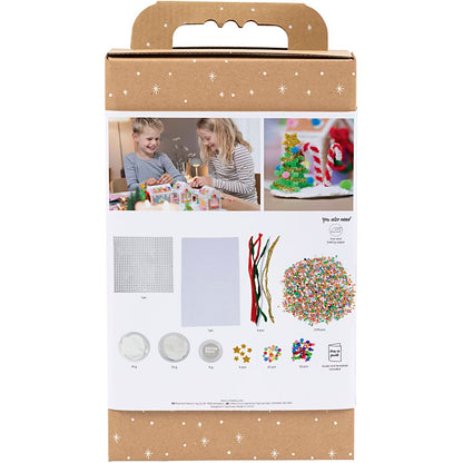 Craft Kit Fuse Beads, Christmas house, assorted colours