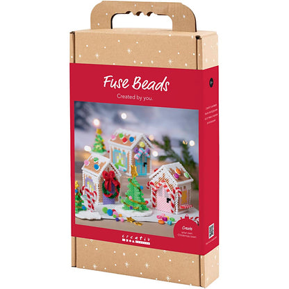 Craft Kit Fuse Beads, Christmas house, assorted colours