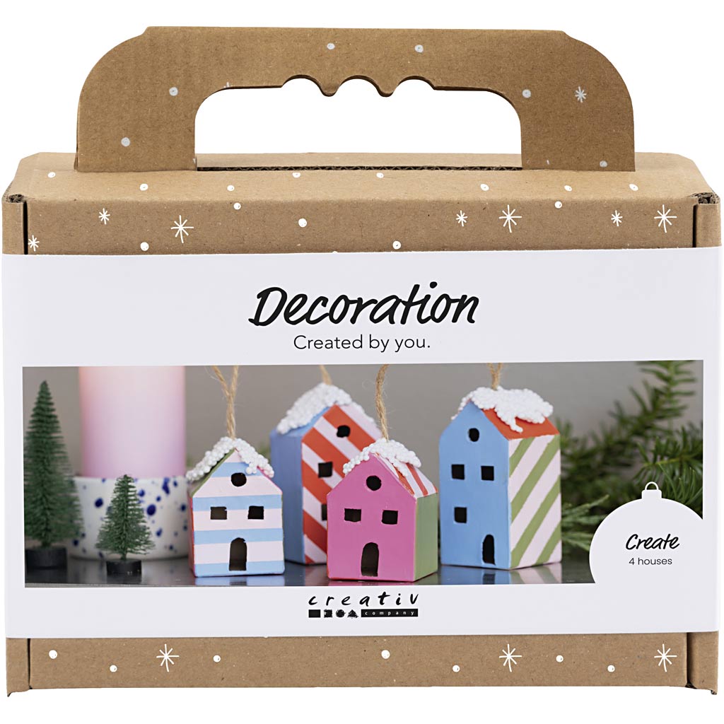 Mini Craft Kit Decoration, Houses, colorful